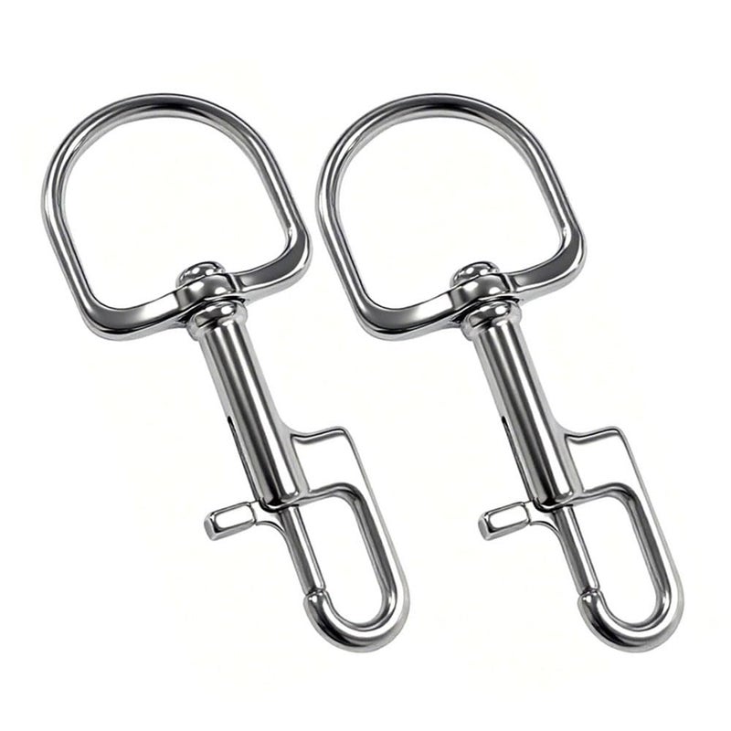 QAVBFA 2 PCS Swivel Bolt Snap Diving Clips – Premium Stainless Steel Single Ended Snap Hooks Buckle for Pet Leash, Scuba Diving, and More (2PCS-110mm) - Image 1